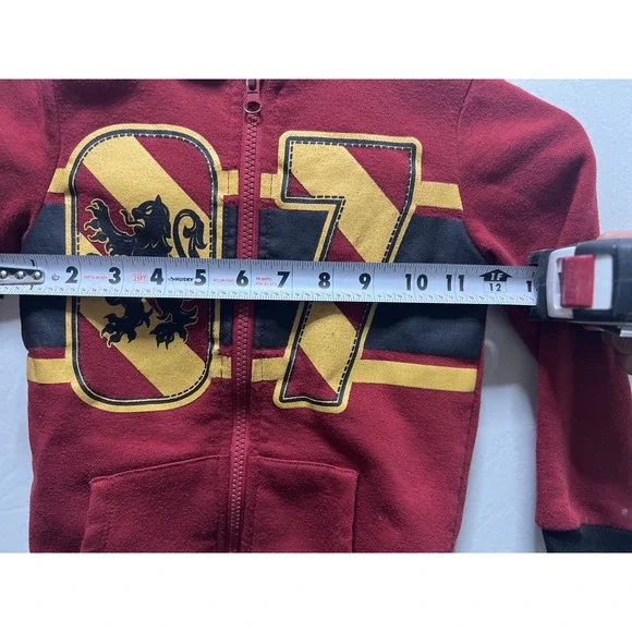 Harry Potter Gryffindor Jacket Hoodie Kids Size 4/5 Red & Black - Picture 5 of 8